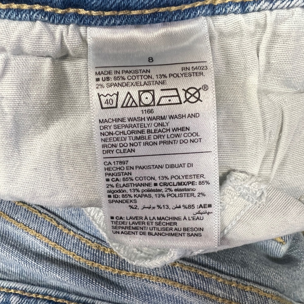 Old Navy Rockstar Jeans Women 8 Super Skinny Mid-Rise Distressed Patch Y2K Style - Picture 6 of 7